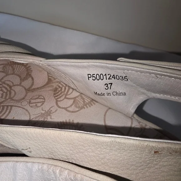 Fly London Yala Beige Leather Wedge Platform Sandals Womens 37 P500124035 - Picture 4 of 8